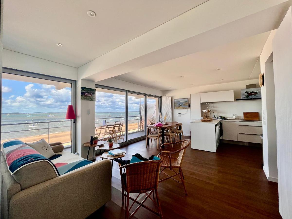 Premiere Ligne Acces Prive Et Direct A La Plage Vue Mer Arcachon Bagian luar foto
